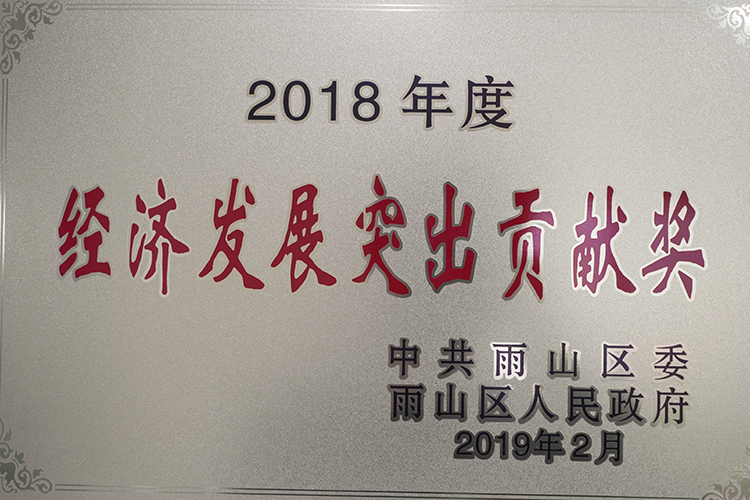 2018年度榮（róng）獲經濟發展突出貢獻獎